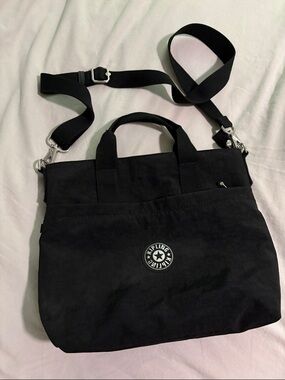 Kipling Black Nylon Convertible Crossbody Tote